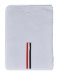 Thom Browne ribbon-trimmed cotton towel (30cmx 88cm) - White
