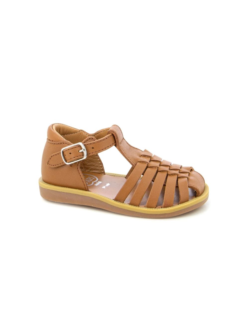 Shop Pom D'api Caged Leather Sandals In Brown