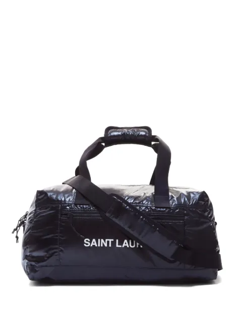 Saint Laurent Pre-Owned bolsa duffle con logo estampado