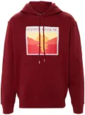 Maison Kitsuné Sunset Postcard cotton hoodie - Red