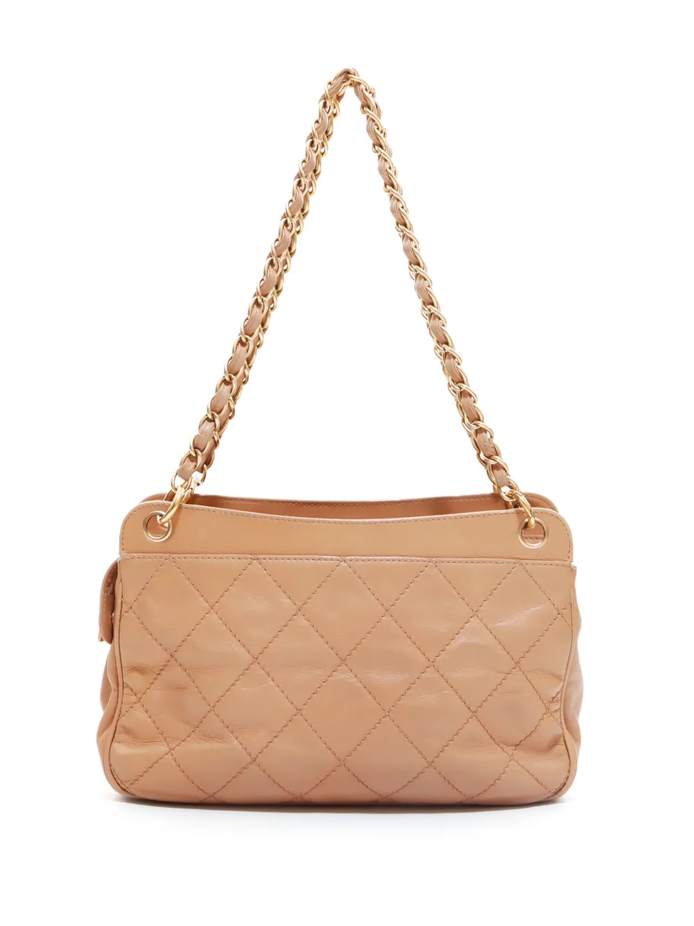 CHANEL Pre-Owned 2003-2004 schoudertas met CC logo - Beige