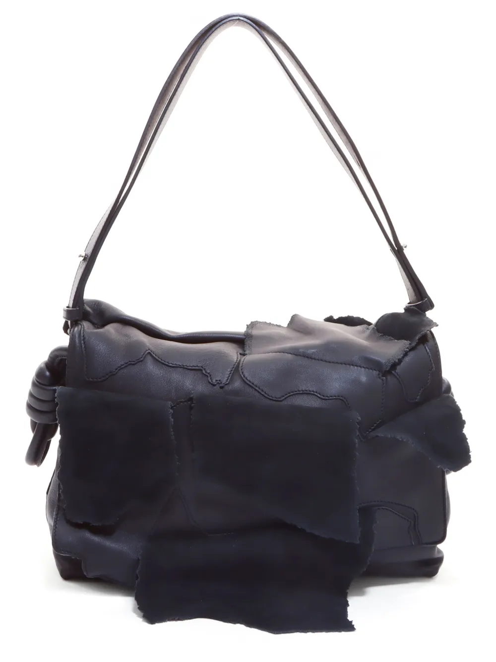 Loewe Pre-Owned Flamenco patchwork shoulder bag - Black