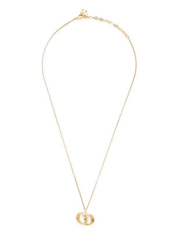 Christian Dior Pre Owned CD pendant Necklace Gold FARFETCH PH