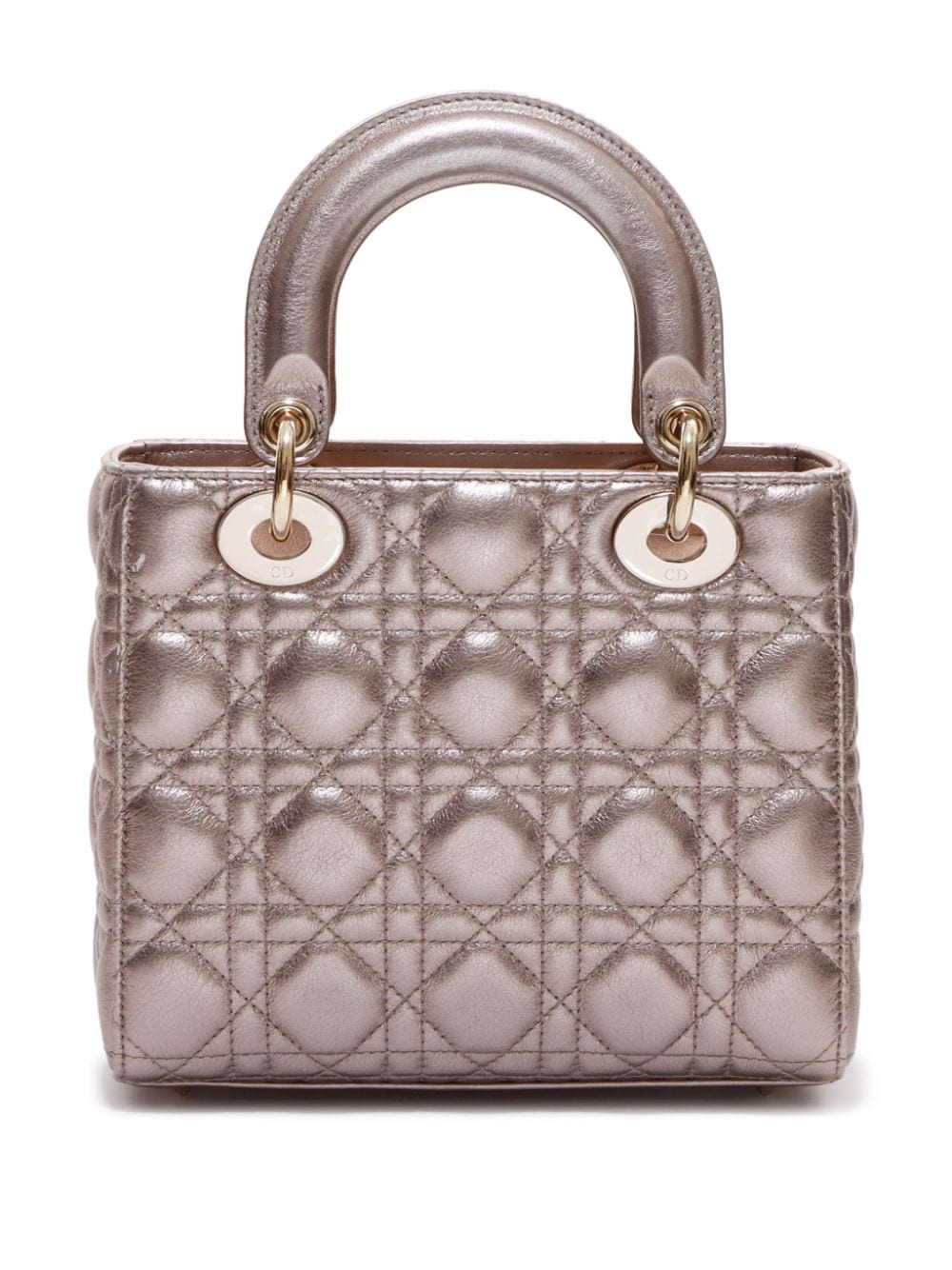 Christian Dior Pre-Owned mini Cannage Lady Dior two-way handbag - Goud
