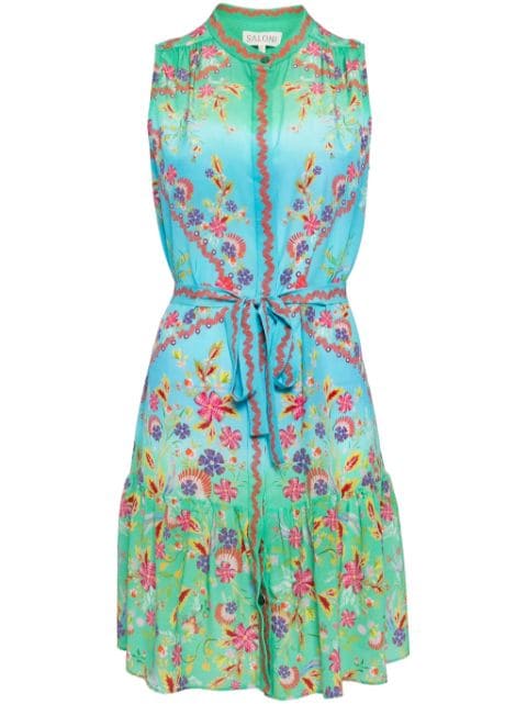 Saloni Tilly floral-print silk dress