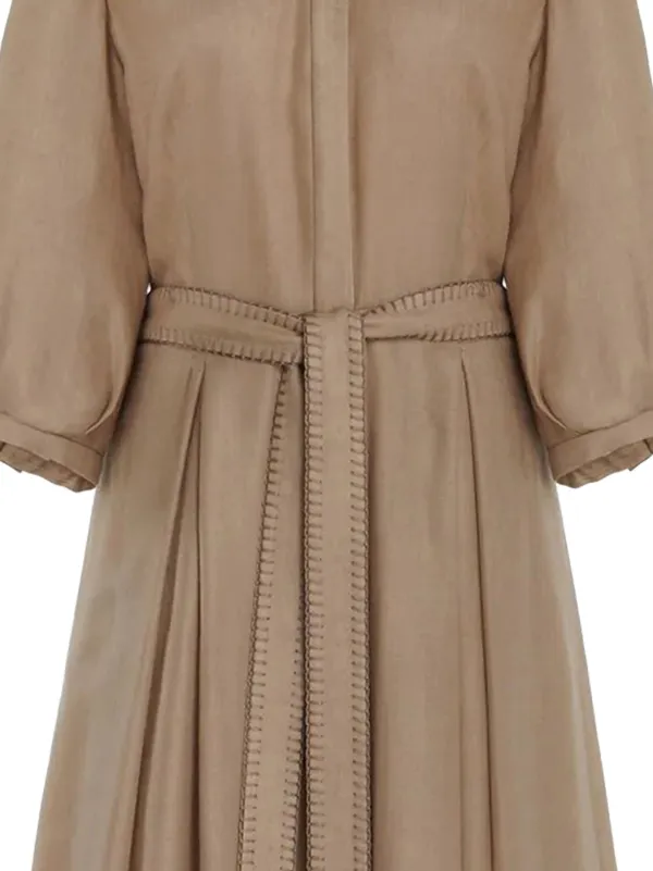 Gabriela Hearst Andy Belted Midi Shirt Dress | Neutrals | FARFETCH