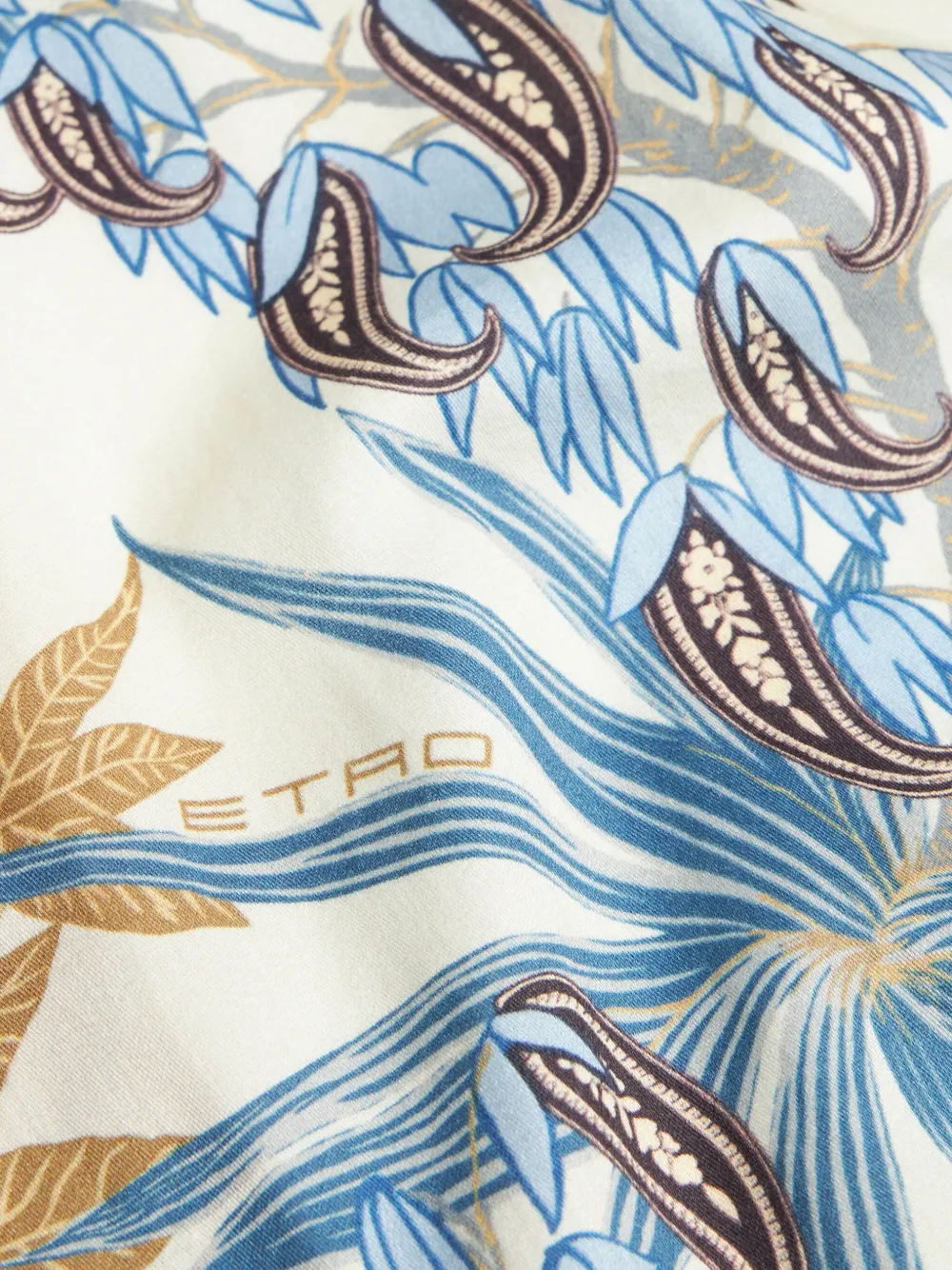 ETRO Katoenen overhemd met print Beige