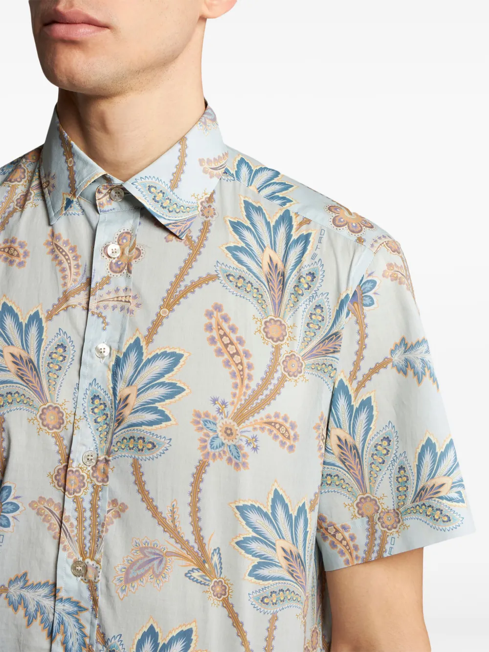 ETRO Overhemd met paisley-print Blauw