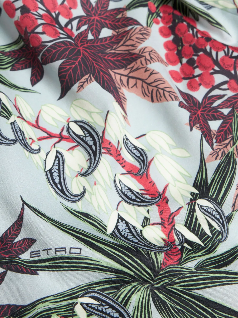 ETRO Katoenen overhemd met print Blauw