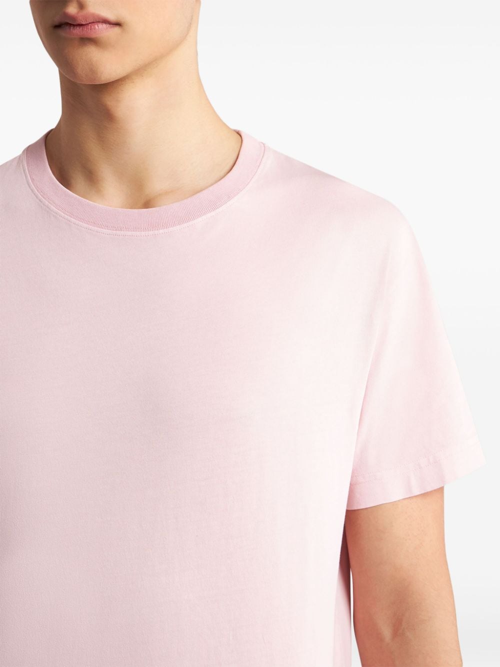 Shop Etro Logo-embroidered Cotton T-shirt In Pink