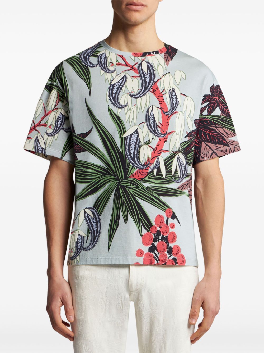 Shop Etro Printed Short-sleeve T-shirt In Blue