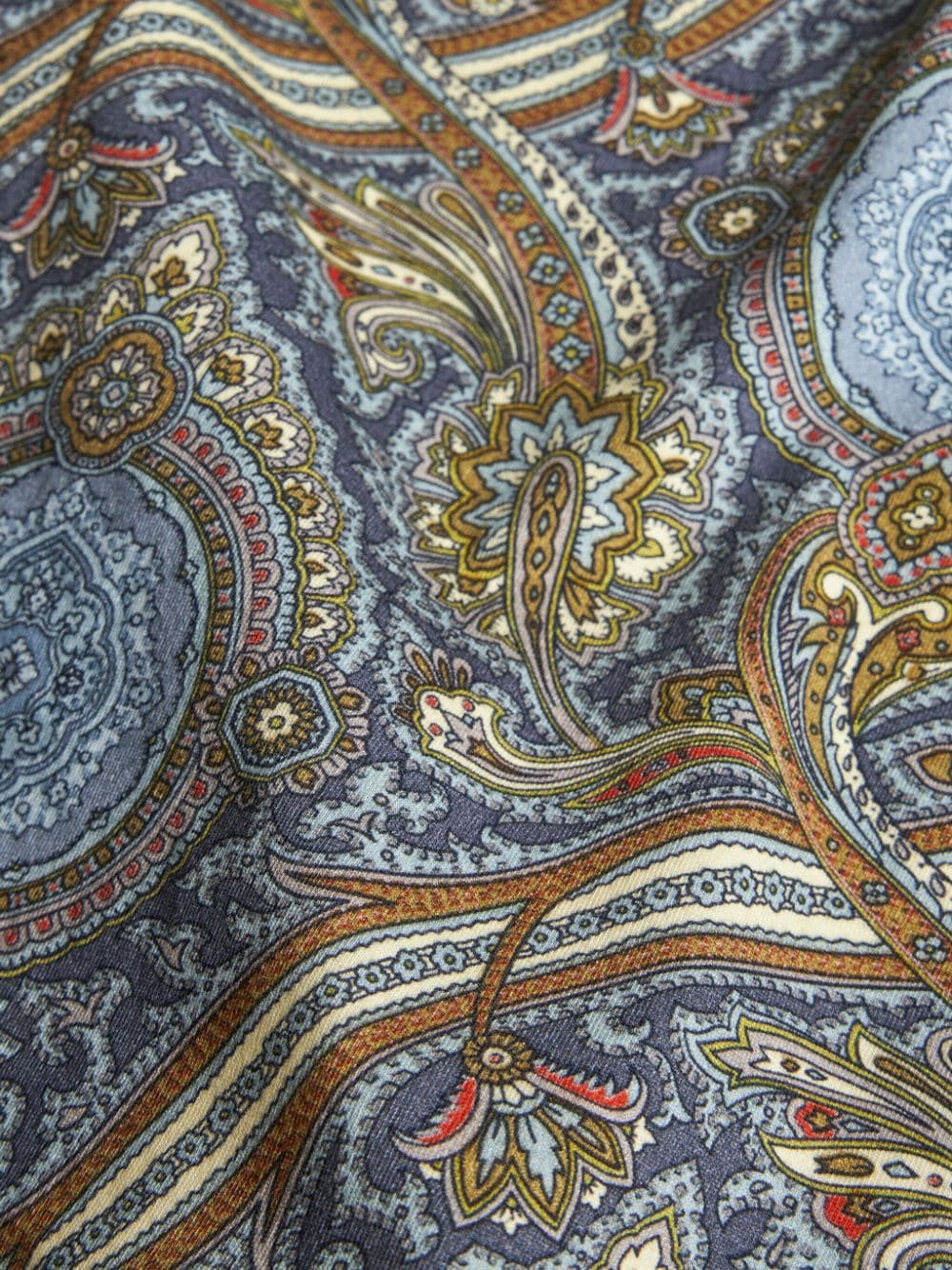 Shop Etro Paisley-print Cotton T-shirt In Blue