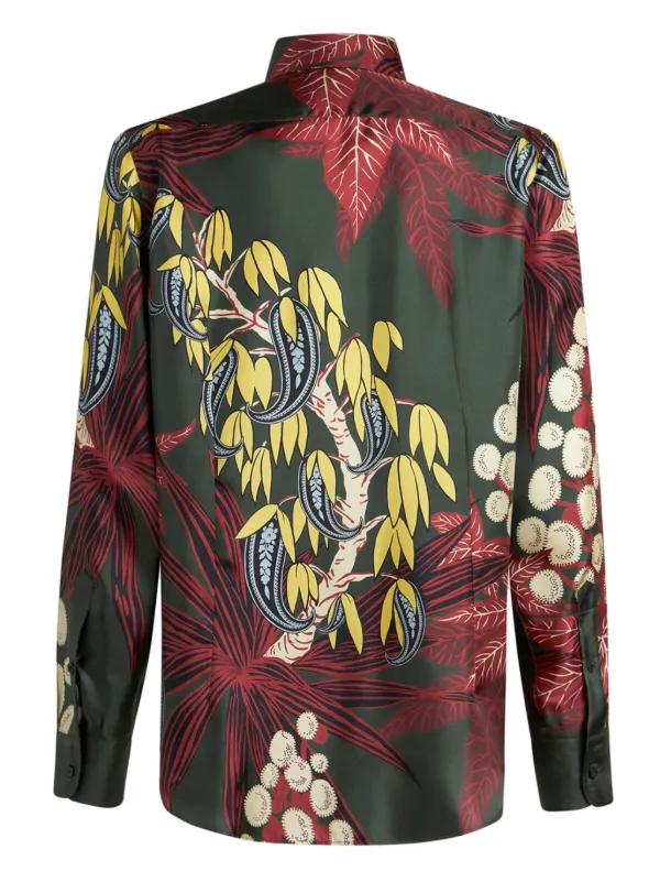 ETRO Printed Silk Shirt | Green | FARFETCH