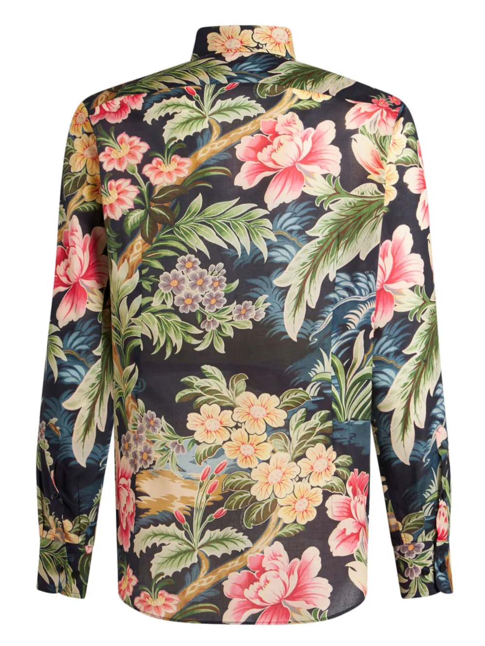 Tシャツ・カットソー ETRO FW25 Flower and foliage shirt (MRIB000199SP5F2 X0865) ETRO floral-print Cotton Shirt | Blue | FARFETCH