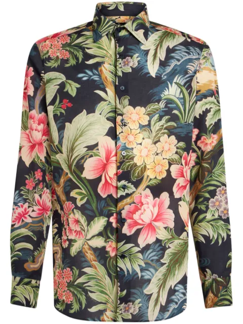 ETRO floral-print cotton shirt