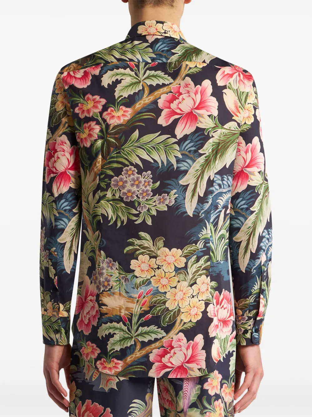 ETRO Overhemd met bloemenprint Blauw