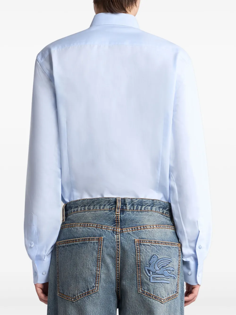 ETRO Pegaso button-up overhemd Blauw