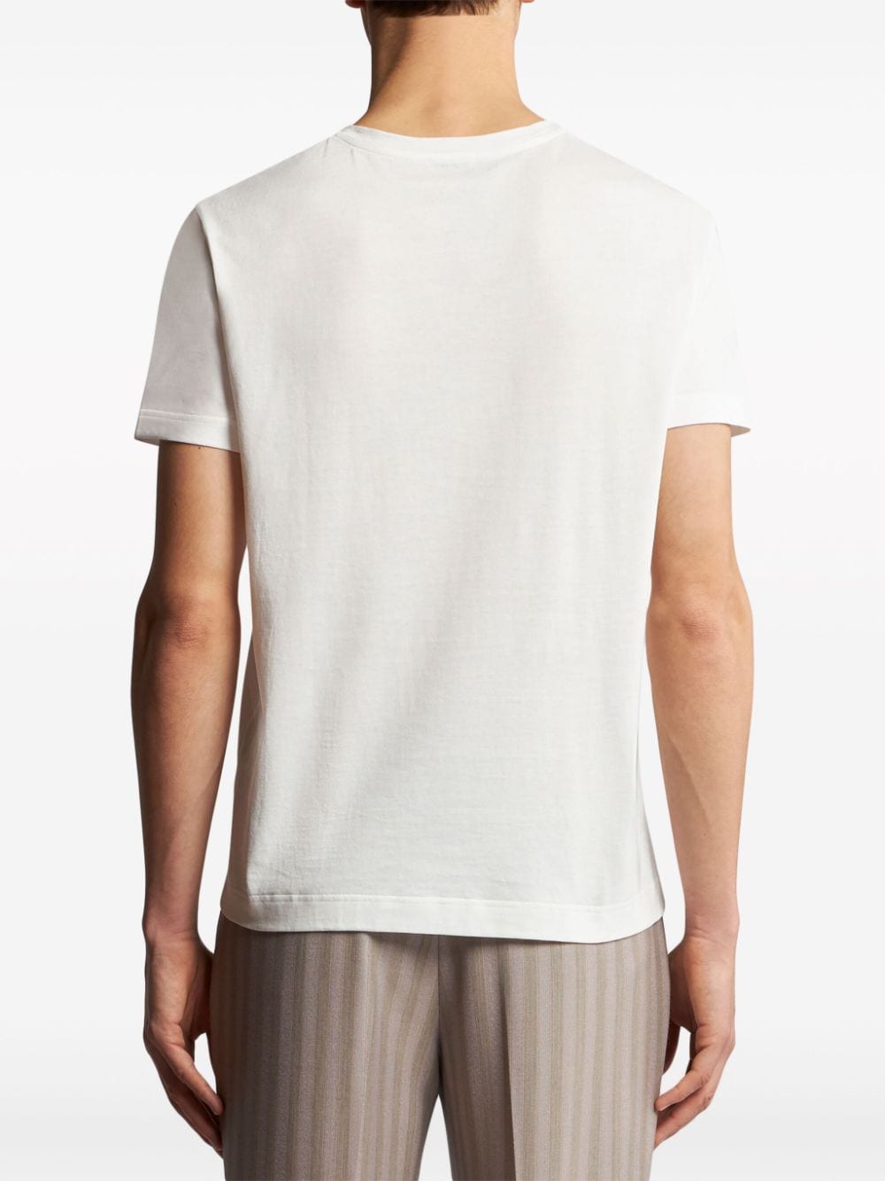 Shop Etro Embroidered-design Cotton T-shirt In White