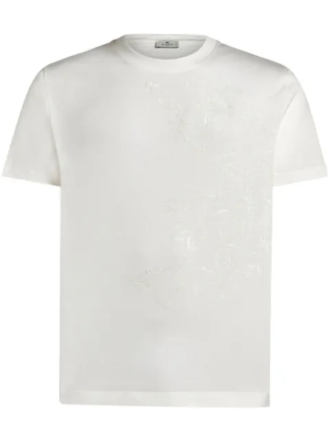 ETRO embroidered-design cotton T-shirt 