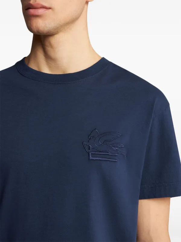 Tシャツ・カットソー Etro T-Shirt With Pegasus Embroidery Etro Pegasus print T-shirt - Grey - Men | 1Y02092893 | thebs.com