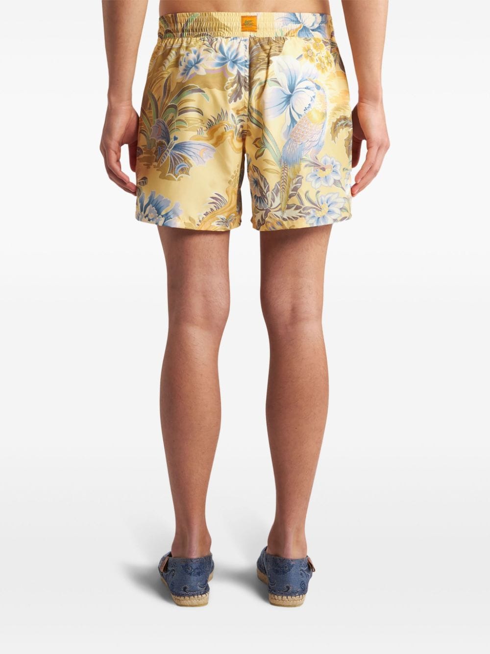 Shop Etro Floral-print Swim Shorts In Neutrals