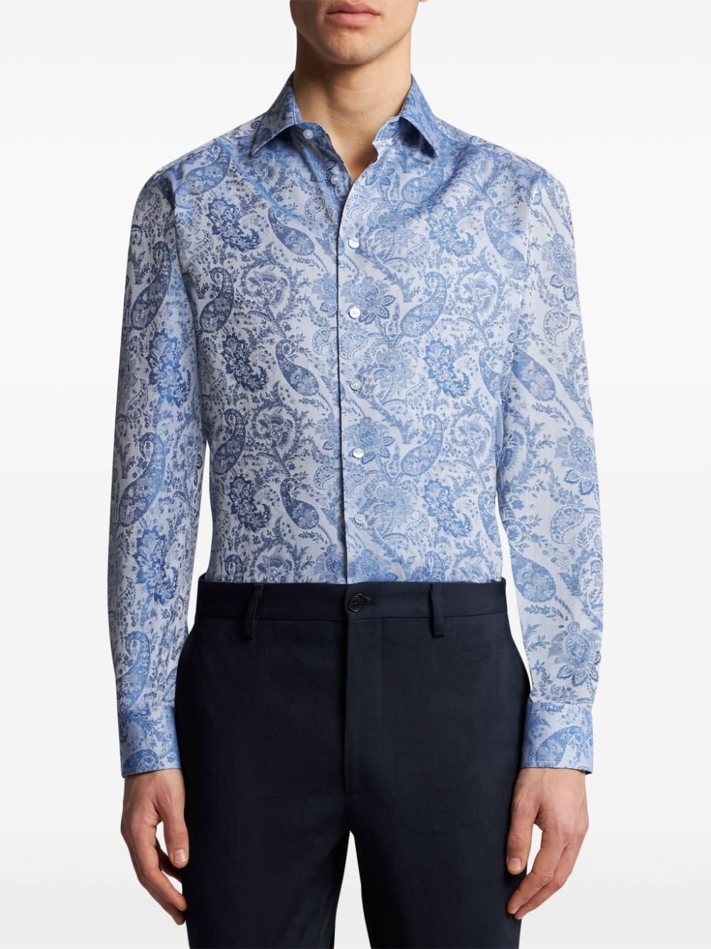 ETRO Overhemd met paisley-print - Blauw