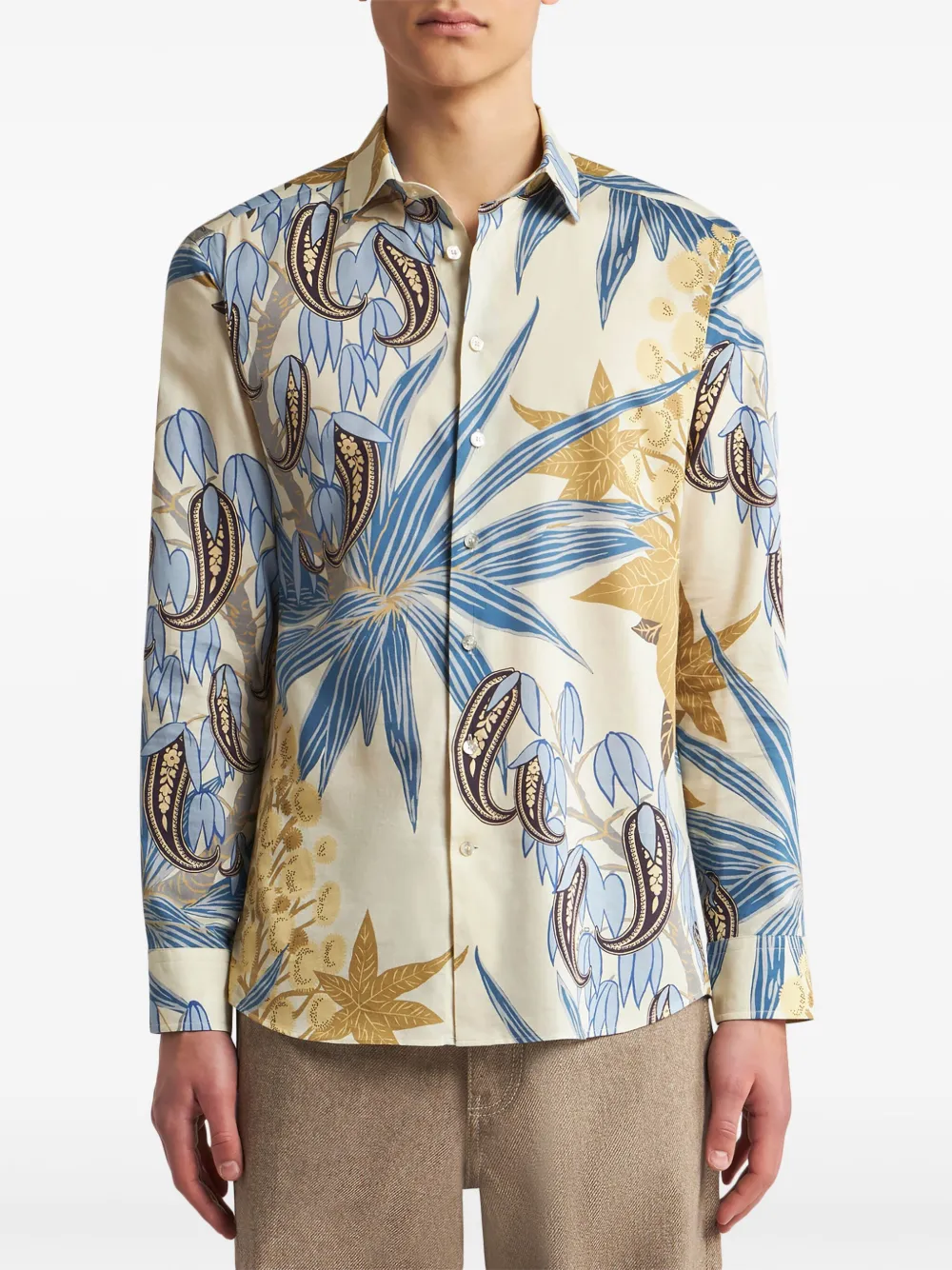 ETRO Overhemd met paisley-print Beige