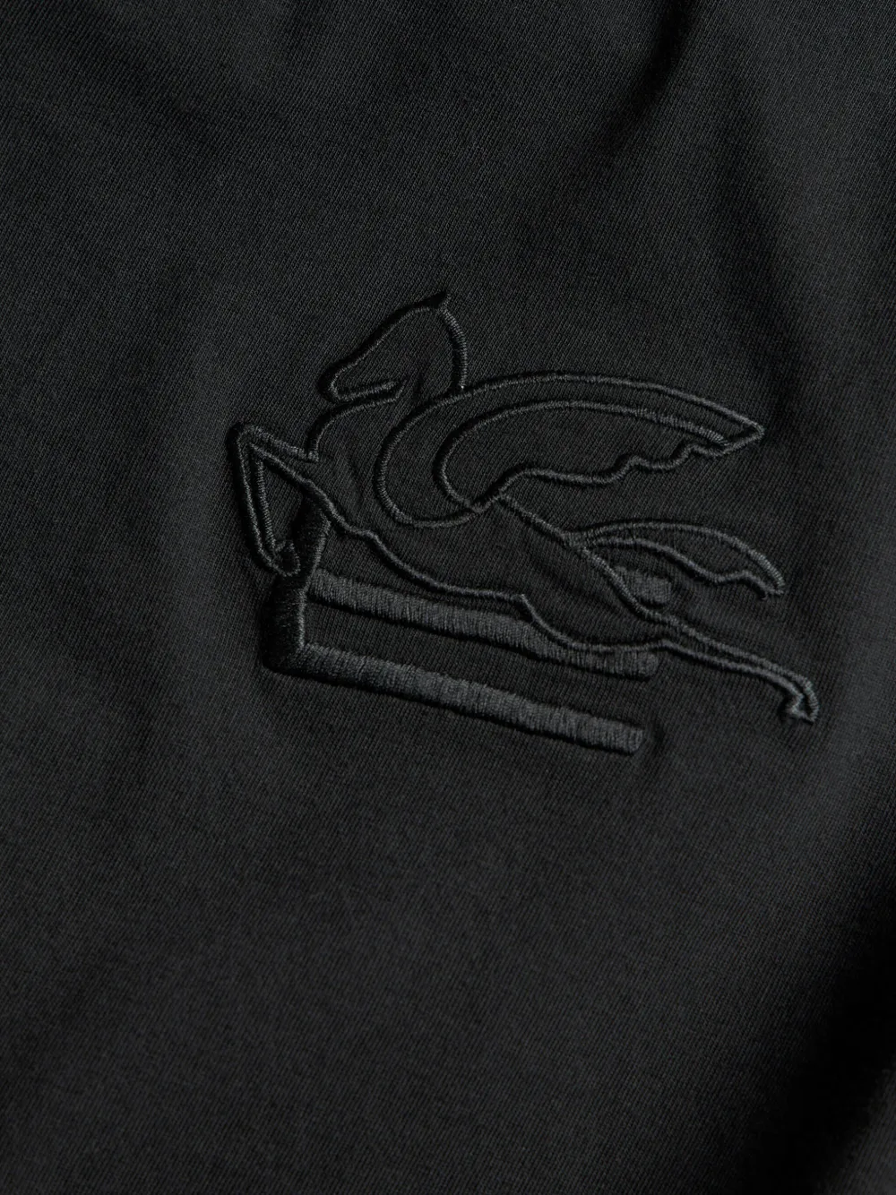 ETRO T-shirt met geborduurd logo Zwart