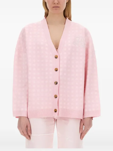 Baum Und Pferdgarten gingham-check logo-embroidered cardigan