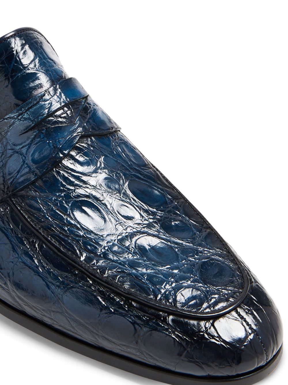 Magnanni Loafers met reliëf textuur Blauw