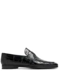Magnanni embossed texture loafers - Black