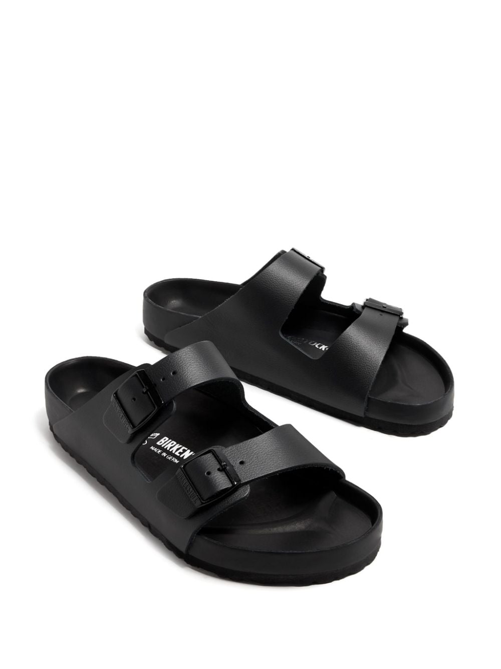 Shop Birkenstock Arizona Eva Double-buckle Slides In Black