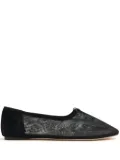 Loeffler Randall Landon mesh ballerina shoes - Black