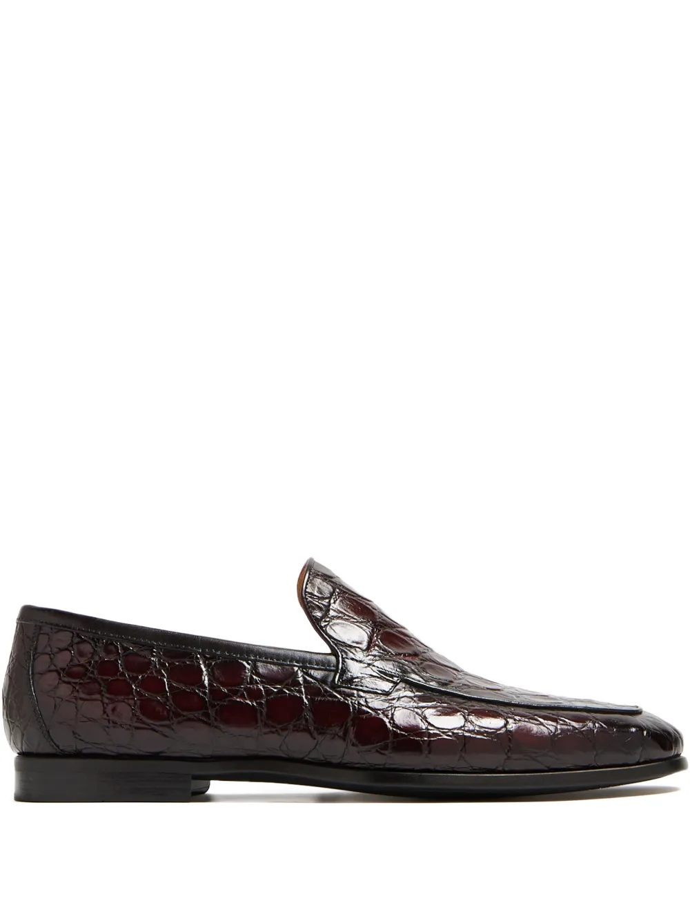Magnanni crocodile-embossed loafers - レッド Magnanni crocodile-embossed loafers - レッド