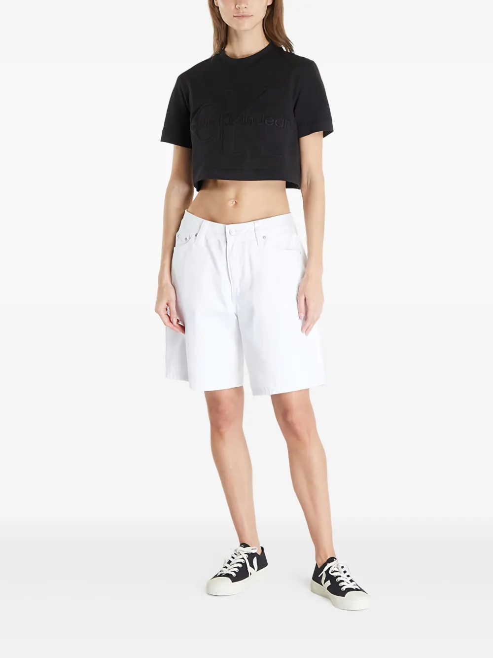 Calvin Klein Jeans Est.1978 Logo-embroidered T-shirt In Animal Print