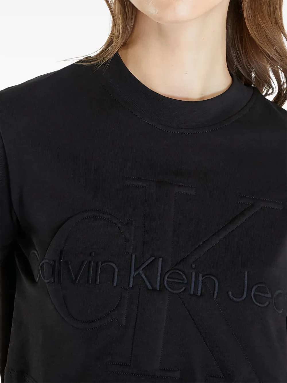 Calvin Klein Jeans Est.1978 Logo-embroidered T-shirt In Animal Print