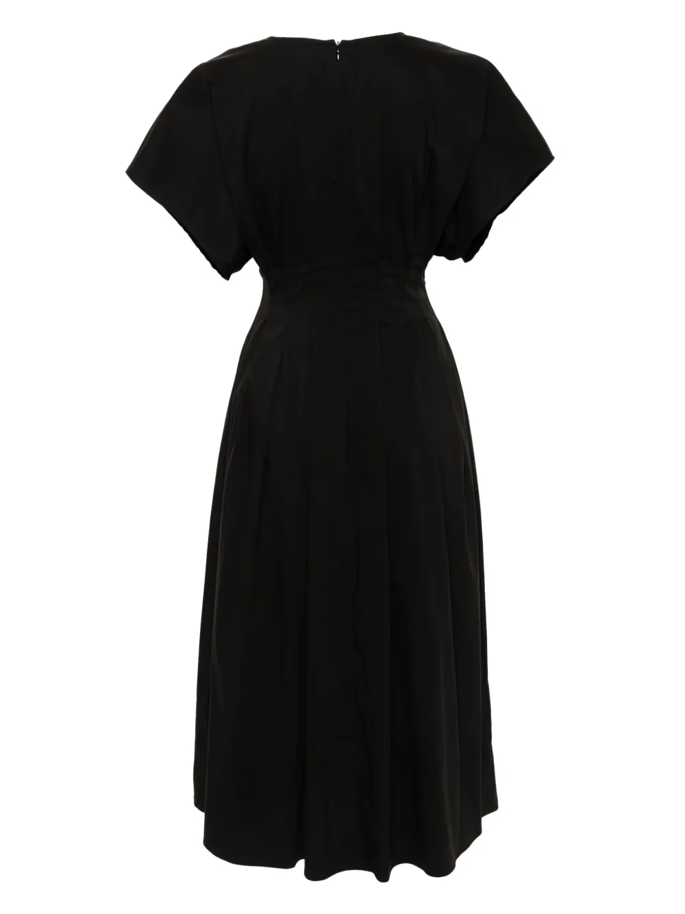 Semicouture Edda midi-jurk met geplooid detail - Zwart