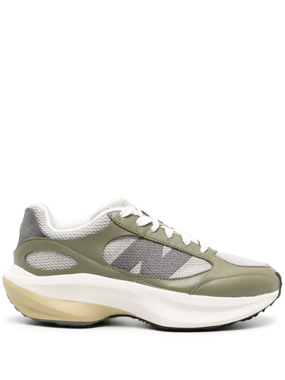 New Balance Logo-print Leather Sneakers In Green