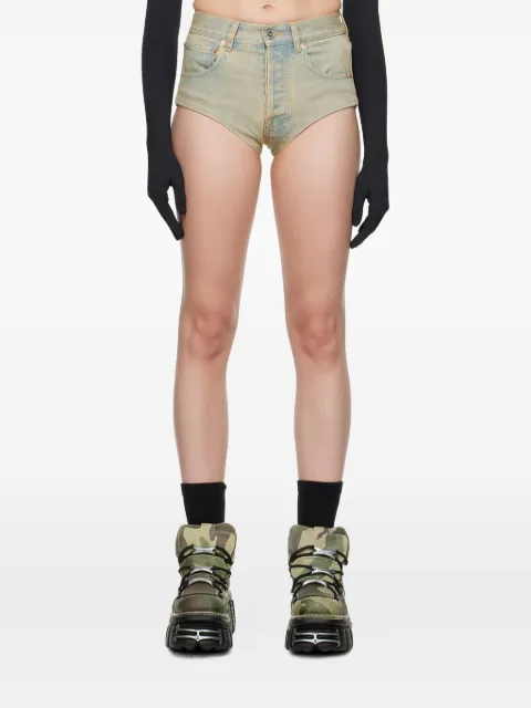 VETEMENTS short en jean à taille haute