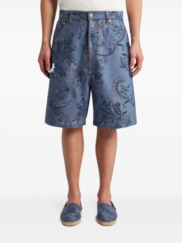 ETRO ペイズリー デニムショーツ | ブルー | FARFETCH JP ETRO ペイズリー デニムショーツ | ブルー | FARFETCH JP