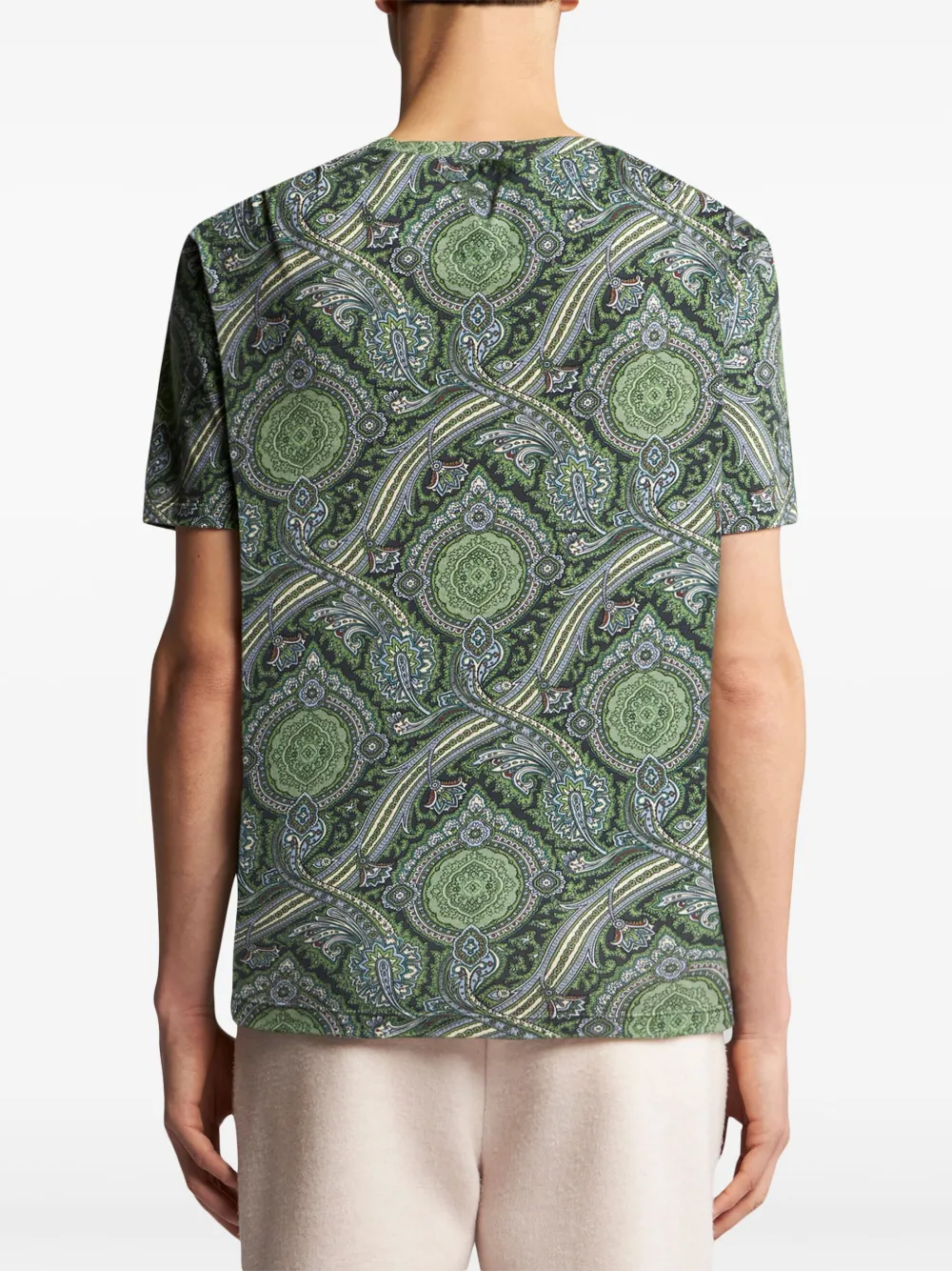 ETRO T-shirt met paisley-print Groen