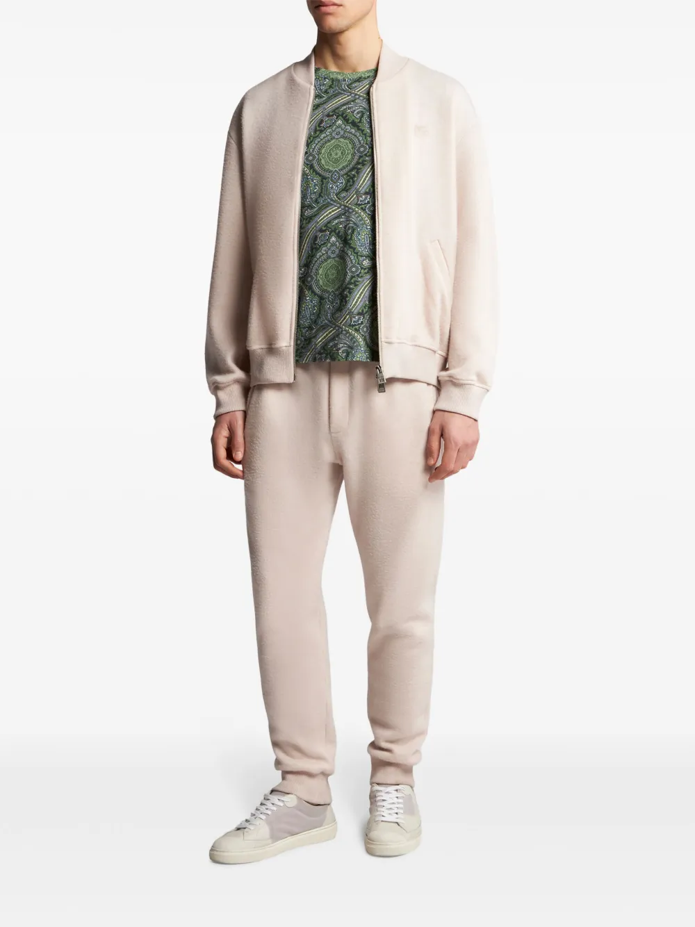ETRO T-shirt met paisley-print - Groen
