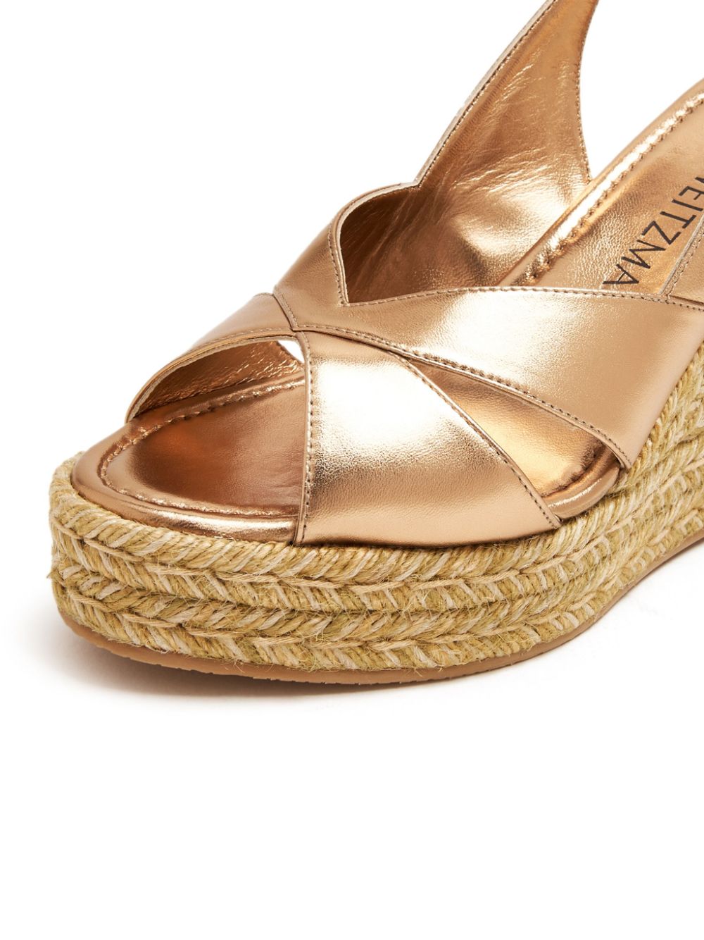 Stuart Weitzman Mirela II 80mm wedge espadrilles Gold