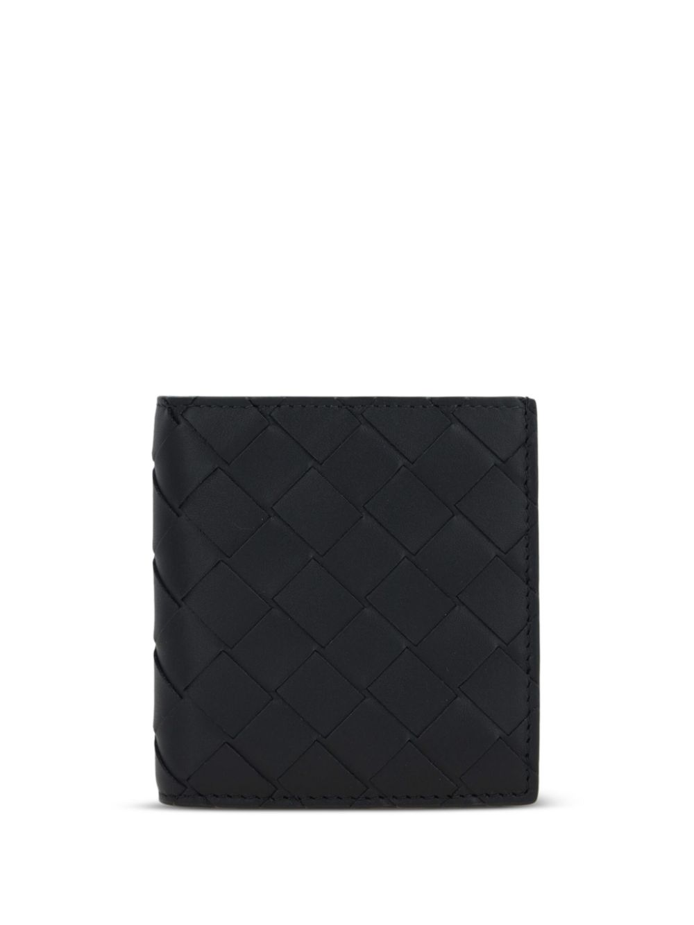 Bottega Veneta Intrecciato Bi-fold Cardholder In Black