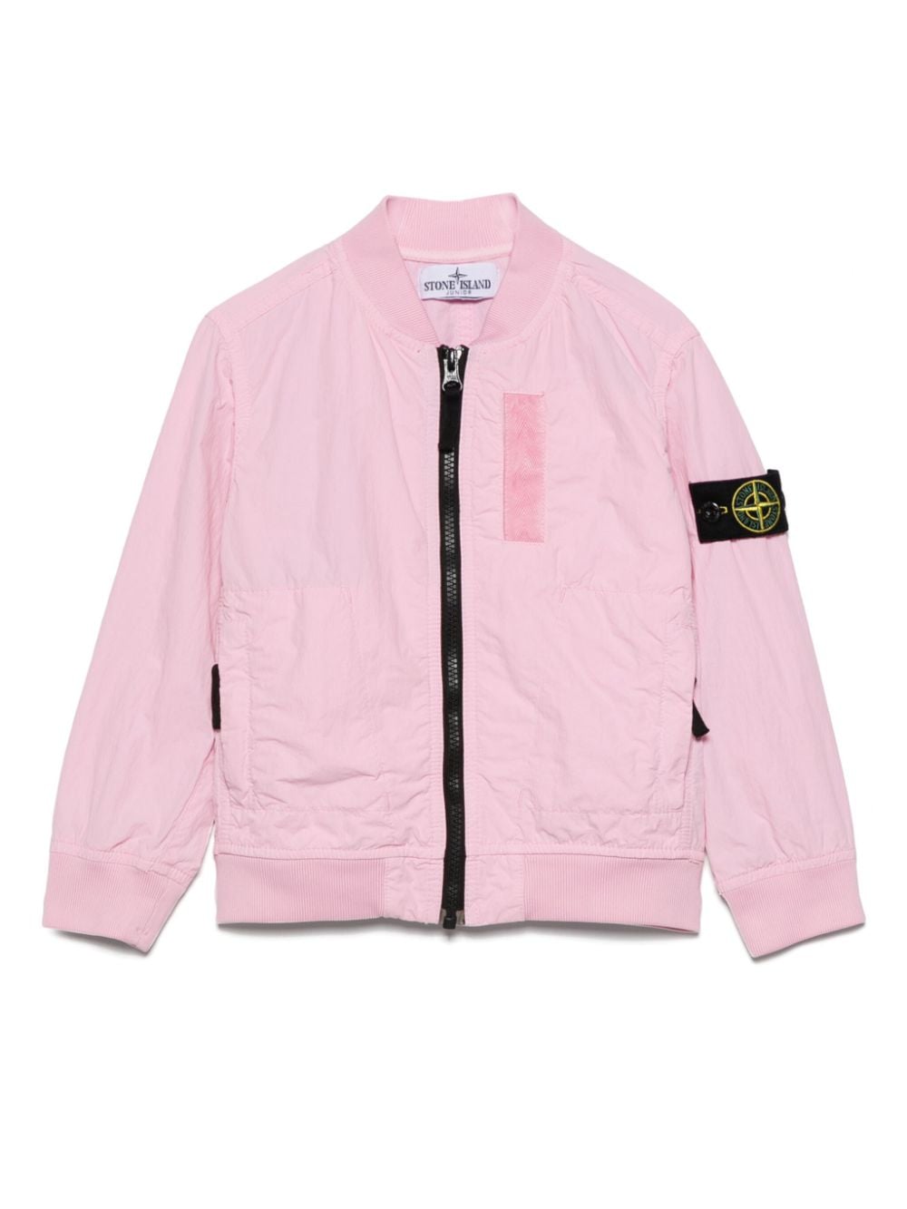 Stone Island Junior Kids' Compass-badge Bomber Jacket In Pink