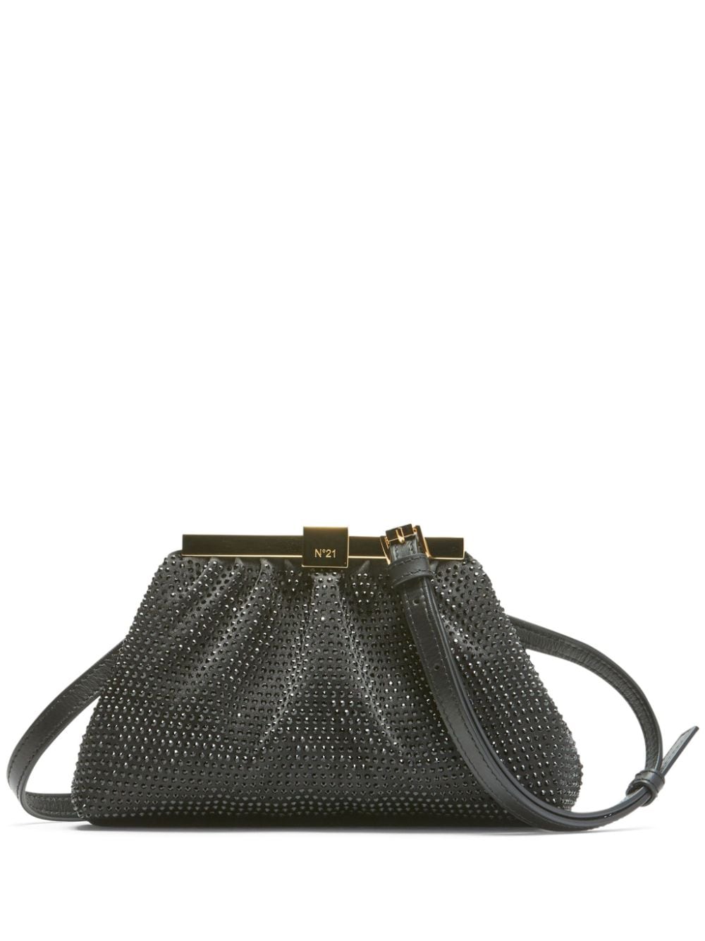 Shop N°21 Mini Puffy Jeanne Shoulder Bag In Black