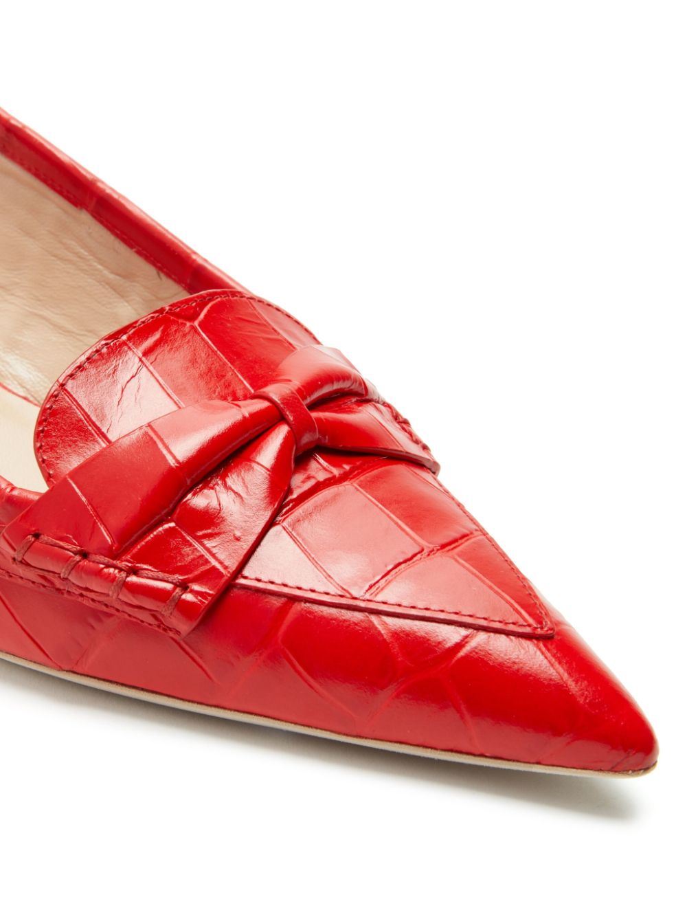 Nº21 Slingback pumps 30mm met strik Rood