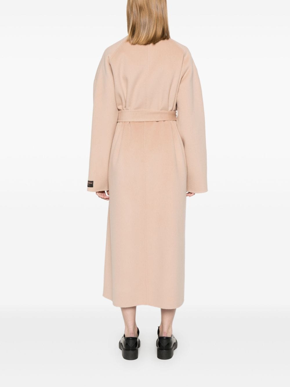 Shop N°21 Open-front Felted Maxi Coat In Neutrals