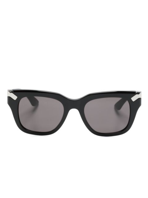 Alexander McQueen Eyewear logo-engraved cat-eye sunglasses Men