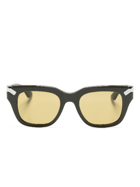 Alexander McQueen Eyewear logo-engraved square-frame sunglasses Men